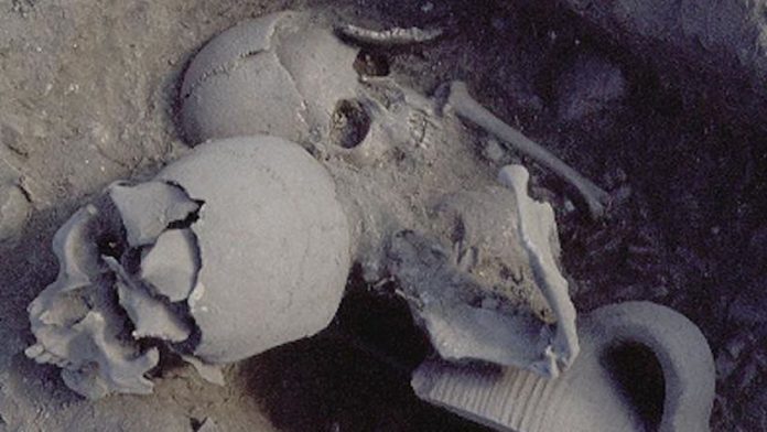 Este defensor de un fuerte bizantino fue decapitado por los otomanos Este defensor de un fuerte bizantino fue decapitado por los otomanos