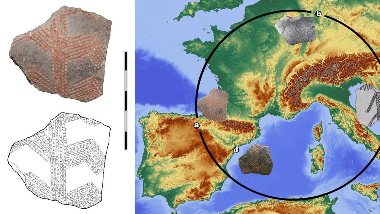 Fragmento de cerámica muestra que antiguos humanos en Europa estaban más conectados de lo que se pensaba