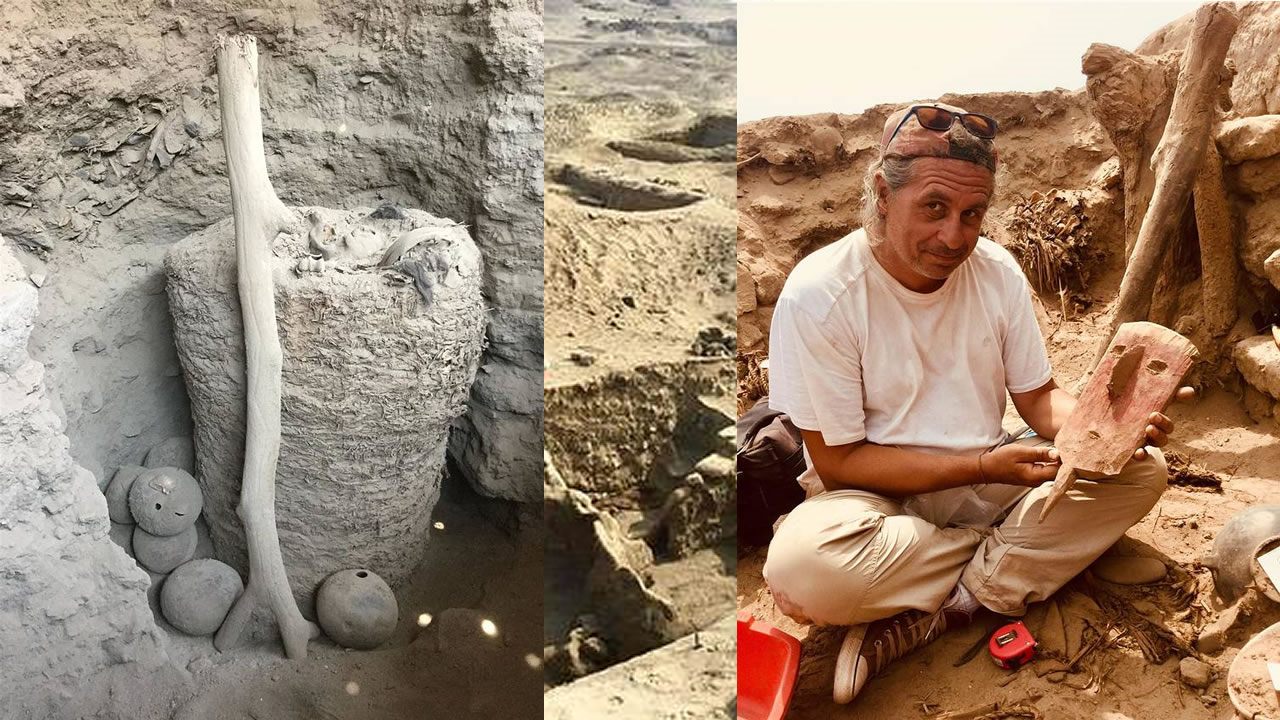 Hallan una momia bien conservada de 1.000 años de antigüedad en Perú, envuelta en algodón