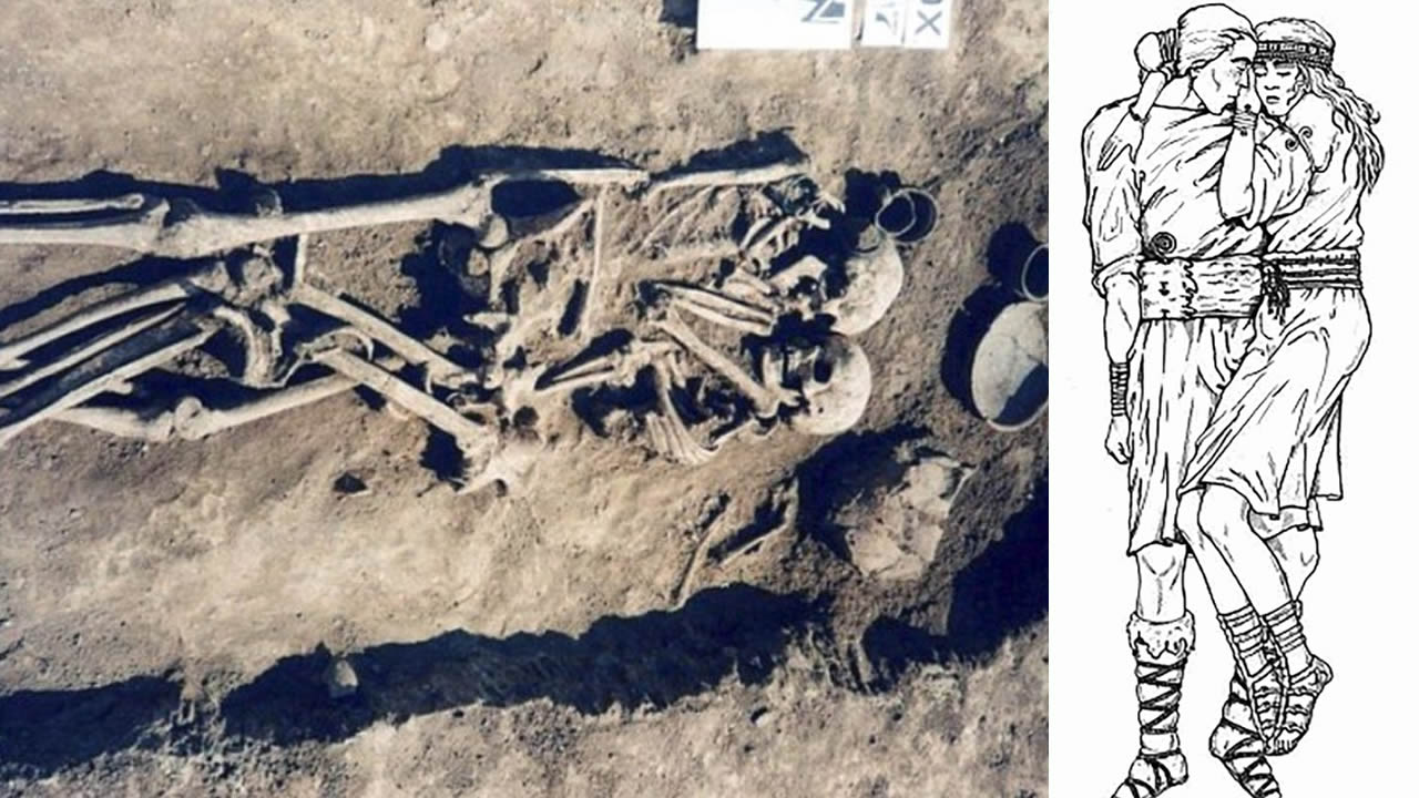 Un abrazo de 3.000 años: Mujer se hizo enterrar viva junto a su esposo