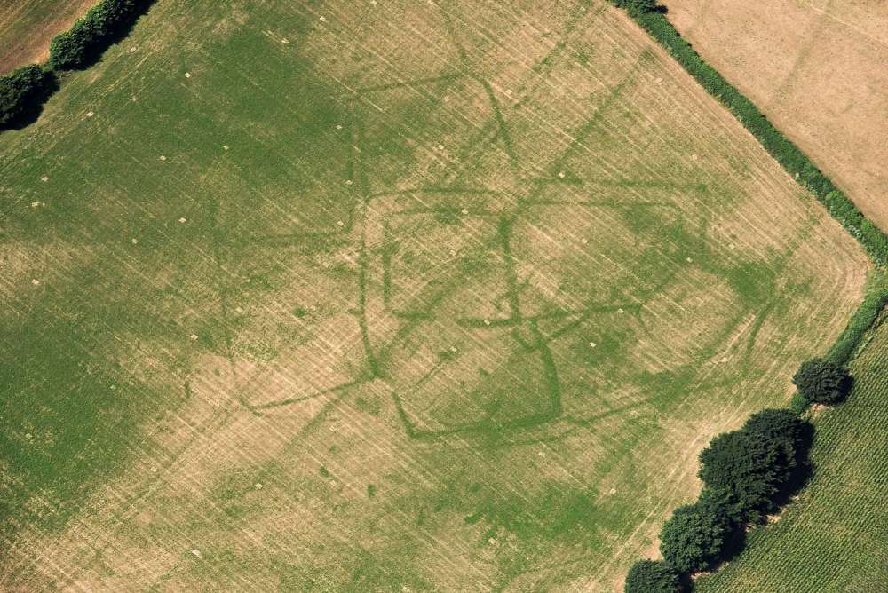Marcas que muestran una granja romana