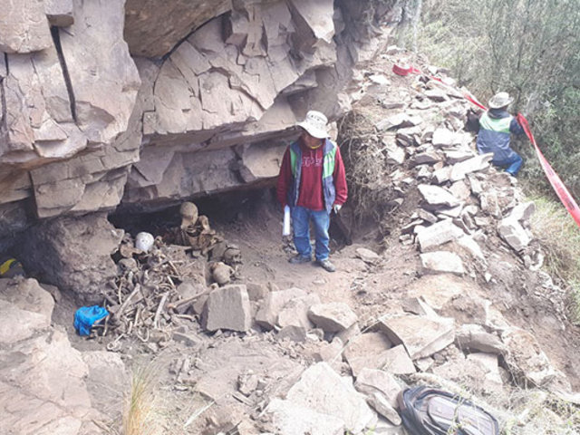 Seis tumbas de un cementerio prehispánico fueron saqueadas