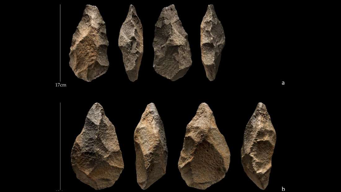 Hallan herramientas de piedra hechas por humanos antiguos en Arabia