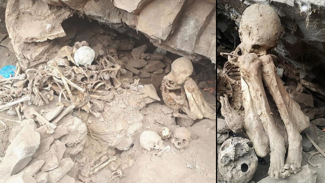 Saquean cementerio prehispánico de 5.000 años en Perú y dejan los restos humanos tirados en una pila
